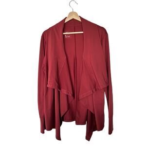 Nike DriFit Maroon Open Waterfall Front Sweater Womens Size Large